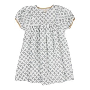 Analogie | White and Blue Patterned Dress